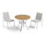 Orso & Travira 2 - Person Round 36" Powder Coated Aluminum Outdoor Dining Set
