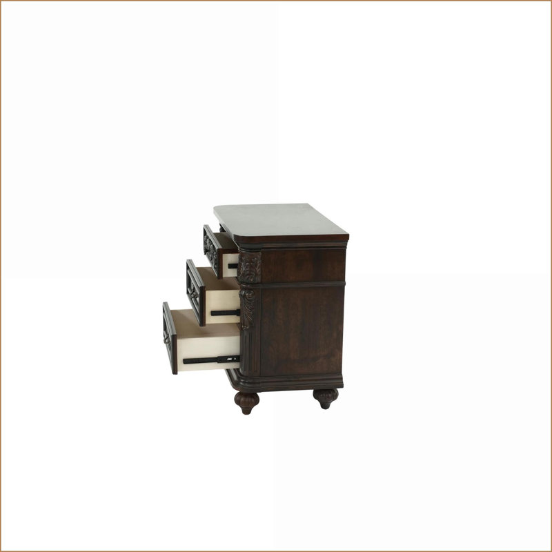 Table de chevet 2 tiroirs Traditional