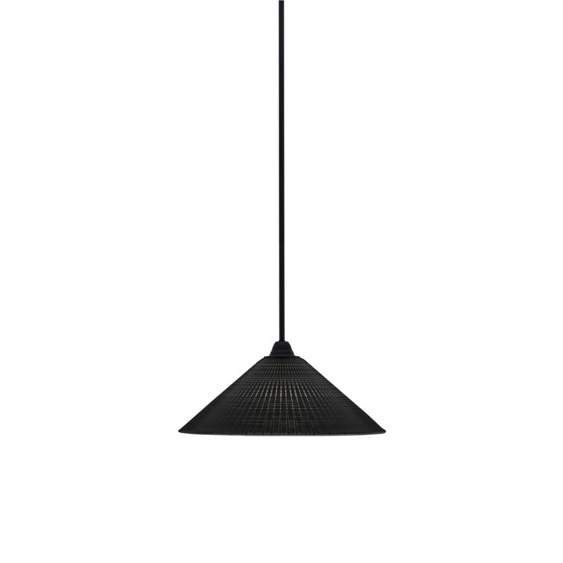 Luminaire suspendu Paramount, Noir, H 7,25 po x l 16 po