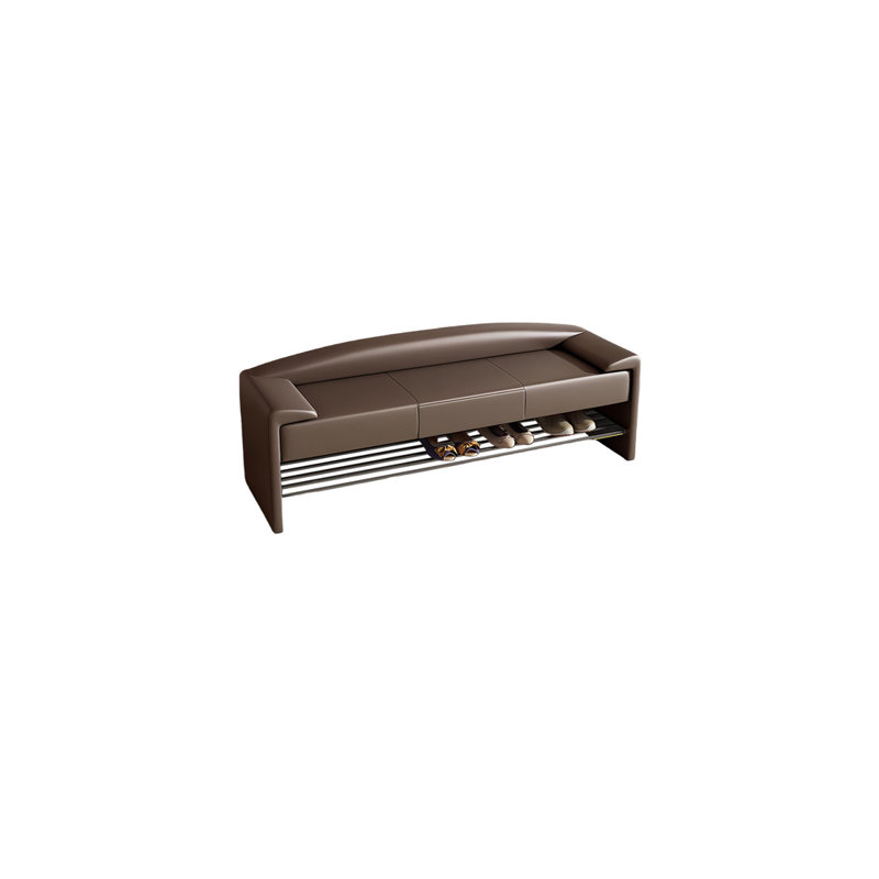 Banc de rangement Kapor, H 21,25 po x l 55,11 po x P 17,71 po, Café