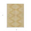 Tapis intérieur lavable à motif géométrique doré et ivoire 5 pi x 8 pi