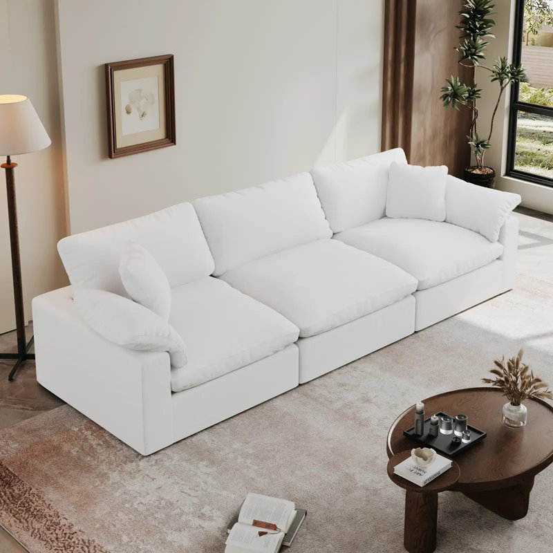 Canapé modulaire Cloud à trois places, H 34,6 po x l 110,8 po x P 39,3 po, 3