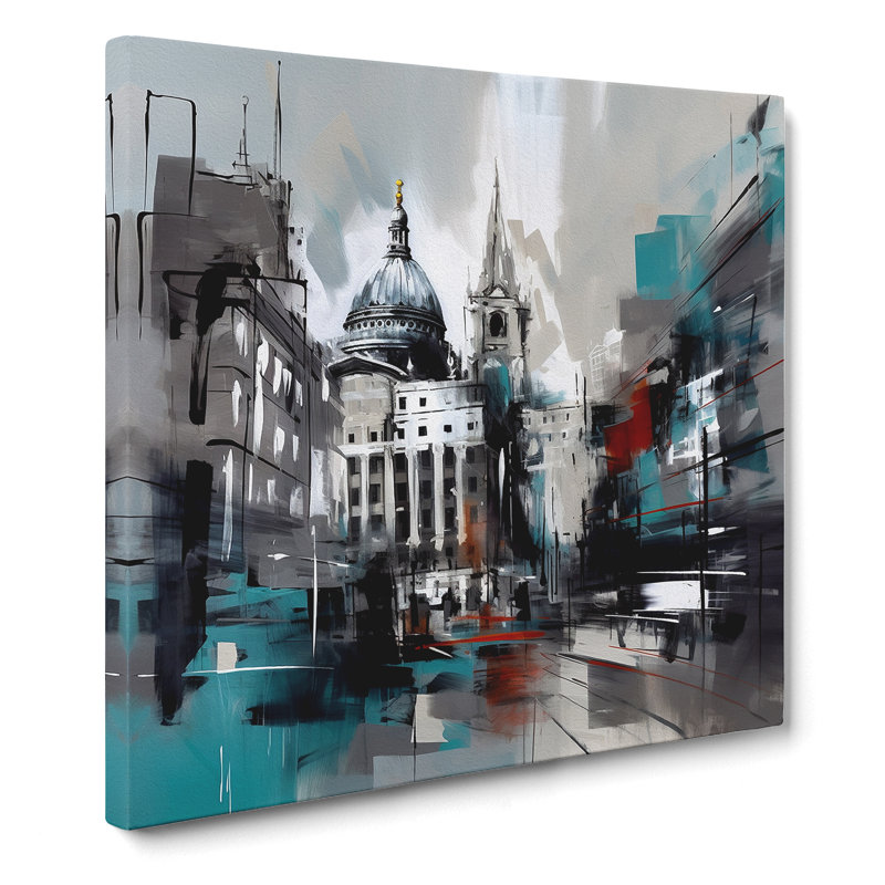 City Of London Gestural Art - Print, 50cm H x 50cm W x 3cm D