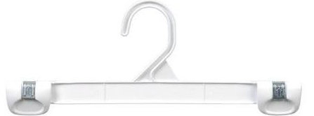 Plastic Hangers With Clips for Skirt/Pants, White