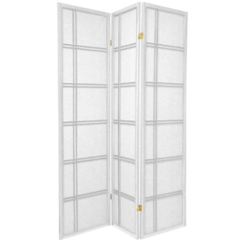 Cloison pliante en papier de riz de 58,75 po Keitez, Blanc, 3, 6 pi