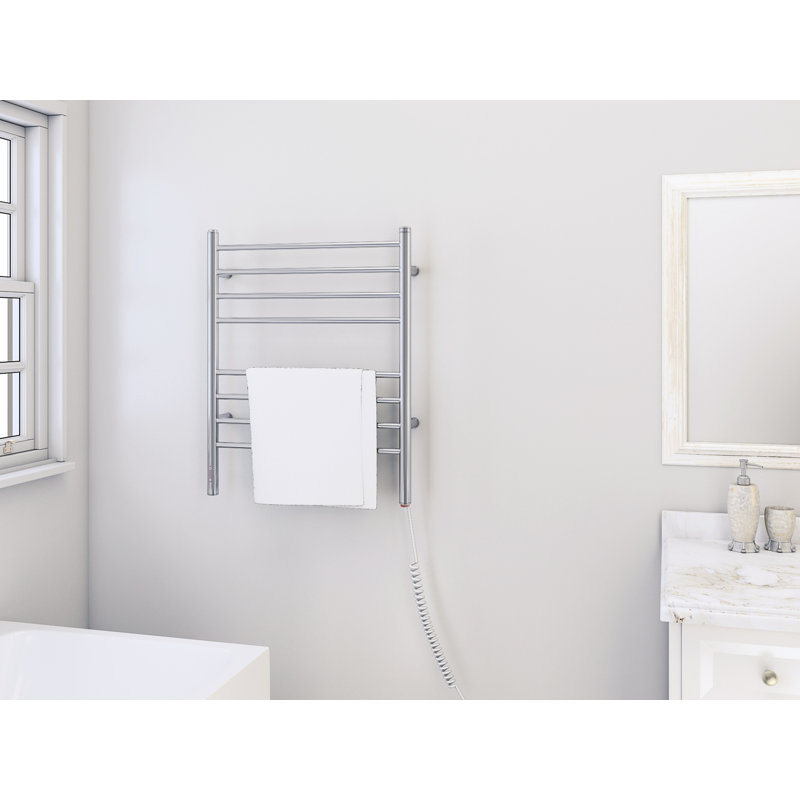 Chauffe-serviettes électrique Prestige avec minuterie intégrée, Acier inoxydable poli