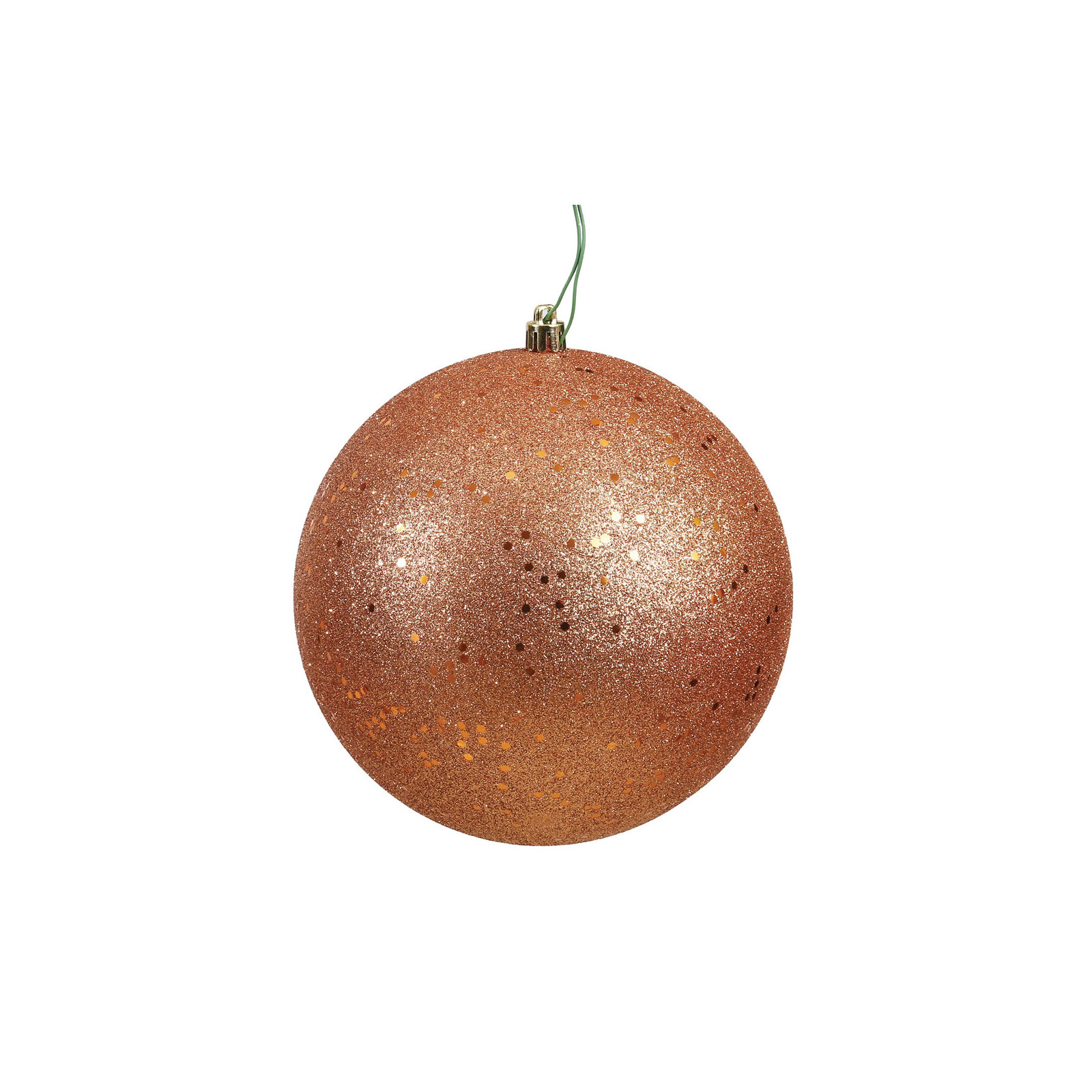 Christmas Ball Ornament, Copper, 4.75" H x 4.75" W x 4.75" D