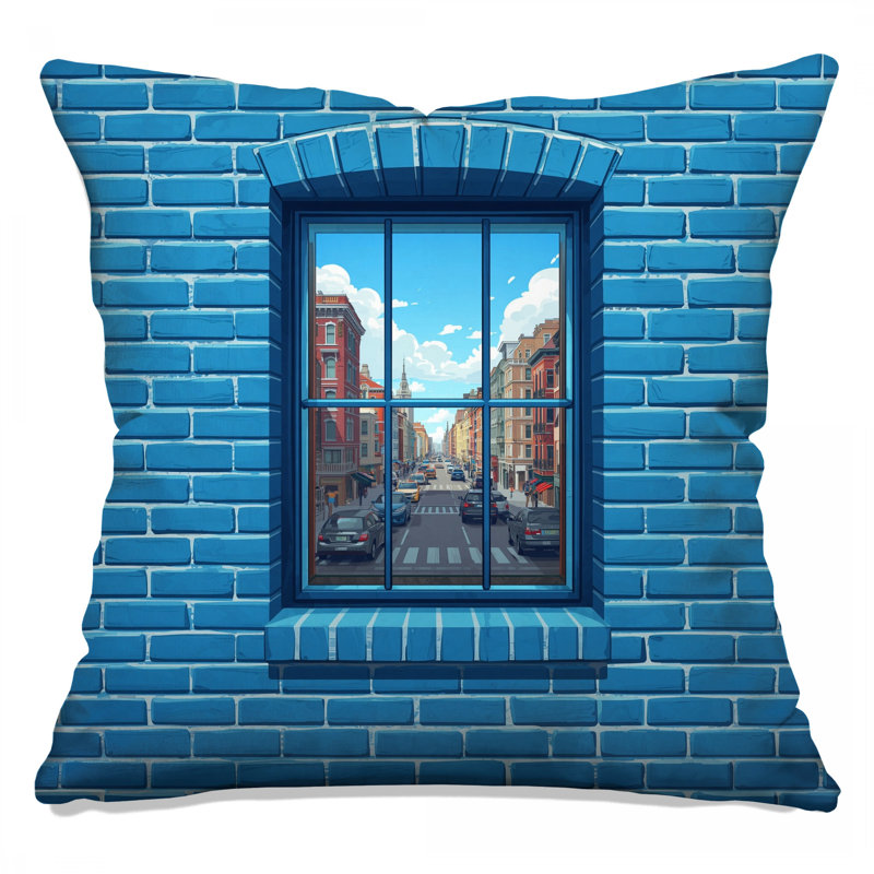 Coussins décoratifs Blue Brick, 26 x 26 inches