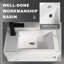 Meuble-lavabo flottant 20 po avec lavabo en céramique et portes de rangement