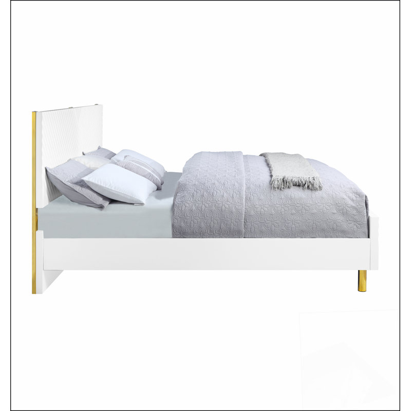 Gaines  Bed Sturdy and durable, modern and simple, environmentally friendly materials, easy to install,  High Gloss