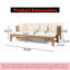 Canapé d'extérieur d'extérieur en bois d'acacia à 3 places pour le patio-129200410