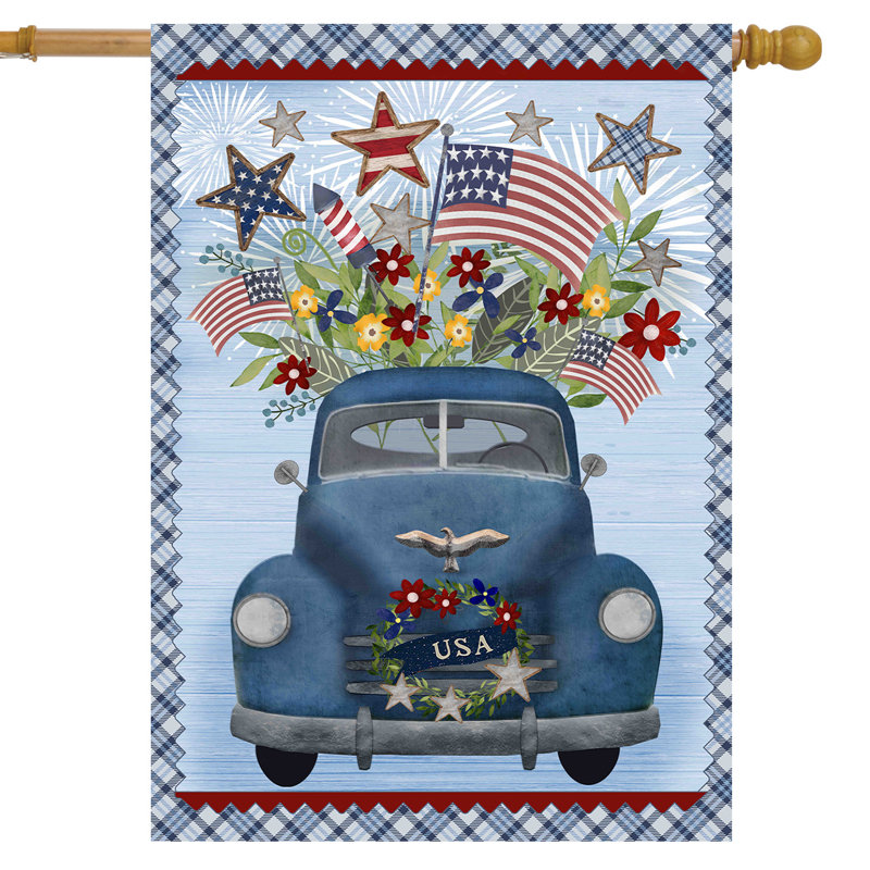 Celebrate America Pickup House Flag