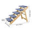 Escaliers en bois pour animaux de compagnie, escaliers pour chiens à 5 marches pour lits, canapés et voitures, capacité de charge de 150 lb, conception plate flodée, escabeau pour chat et chien stable et robuste pour petits et grands animaux de compagnie