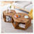 Modern Minimalist Wood colour Hexagonal Living Room Table Sets.Hexagonal MDF coffee table