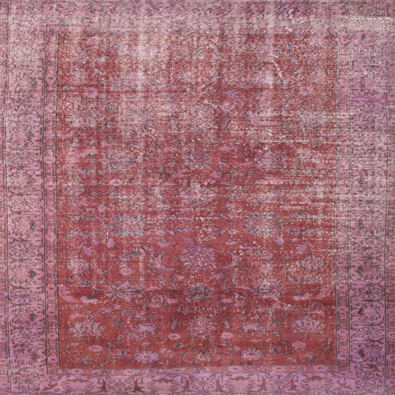 Tapis contemporain brun, Carré 8 pi