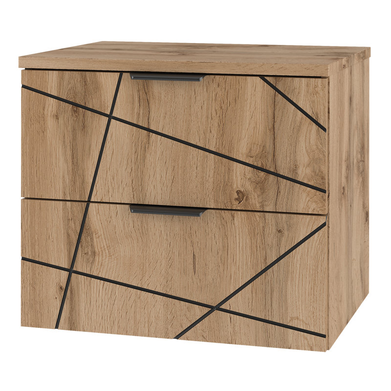 Aree Wall Mounted Required Bathroom Storage Furniture Set, Natural