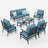 Asfand 9 - Person Outdoor Seating Group with Cushions-101366165