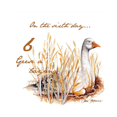 Six Geese A-Laying by Janice Gaynor - Wrapped Canvas Painting