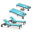 Chaise longue d'extérieur en métal avec table-89075496
