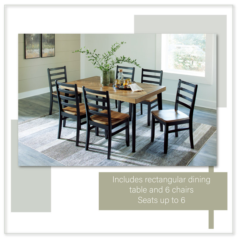 Dorlies 6 - Person Four Leg Dining Set