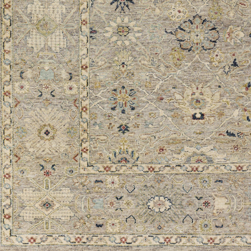 Wool Floral Area Rug, Rectangle 2' x 3'