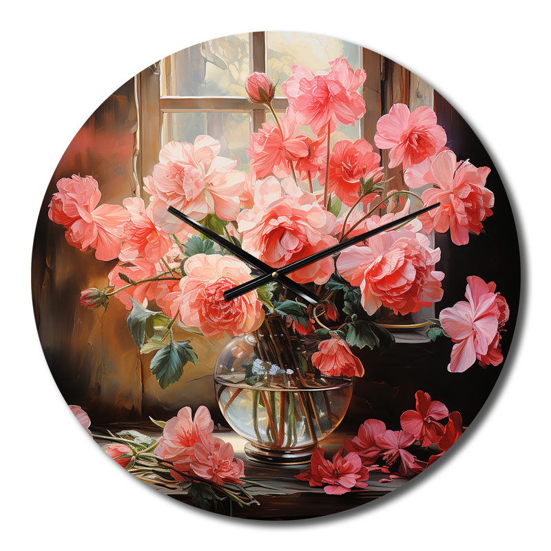 Brietta - Horloge murale florale, Petit
