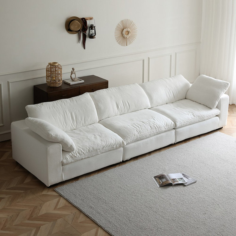 White 100% Polyester Modular Sofa cushion couch