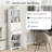 Tall Storage Cabinet: 3 Drawers + Adjustable Shelves, Water-proof Mdf, Anti-toppling For Bathroom/study/office-1963047249