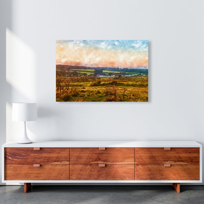 Looking Over Dartmoor Landscape - Print, Wrapped Canvas, 59.4cm H x 84cm W x 4cm D