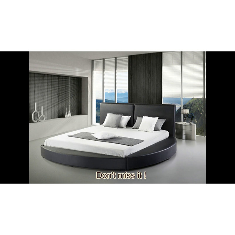 Lura Vegan Leather Platform Bed