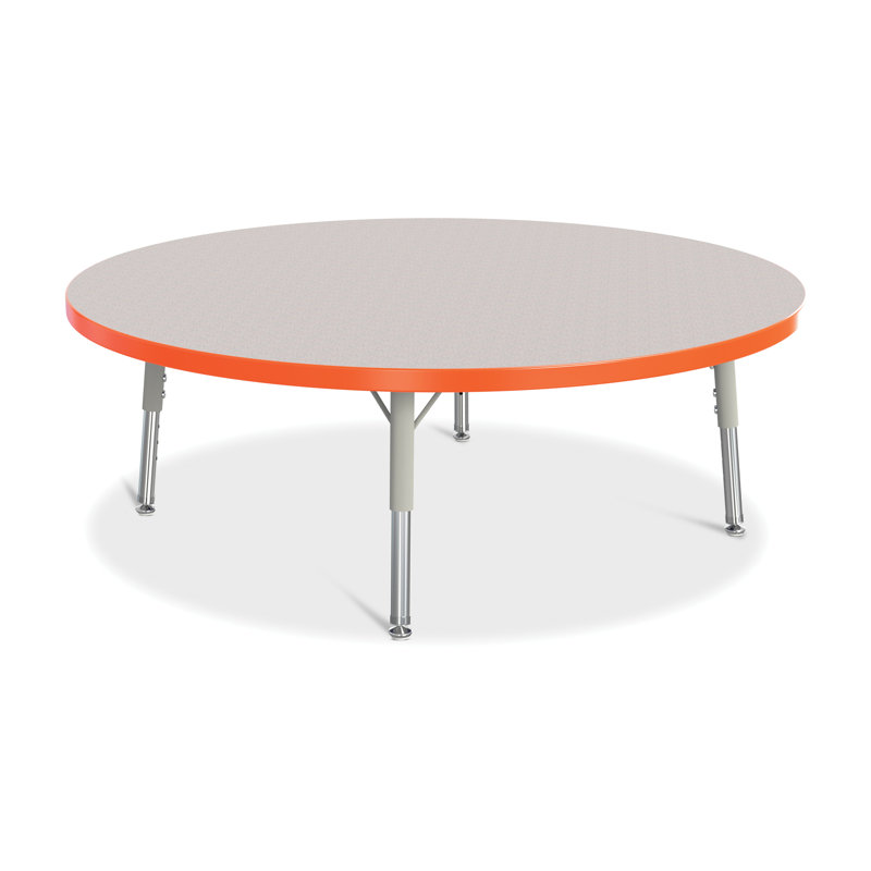 Tables rondes Berries, l 42 po x P 42 po (taille élémentaire : H 15 po, Gris / Orange
