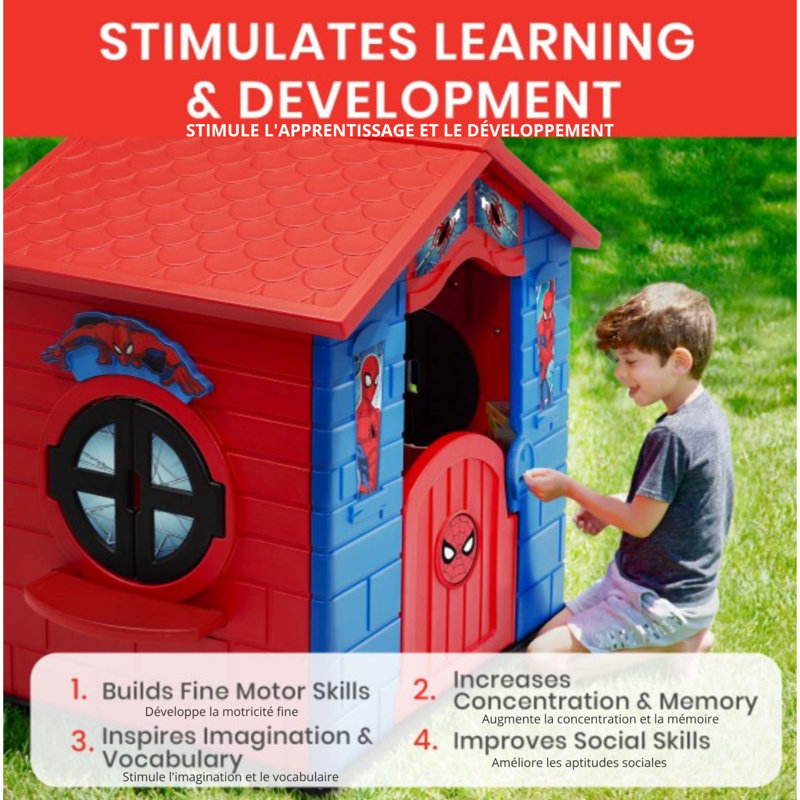 Maisonnette intérieure / extérieure en plastique Delta Kids Marvel Spiderman
