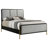 Nichalous Upholstered Eastern King Panel Bed Black and Grey-96599975-114492338