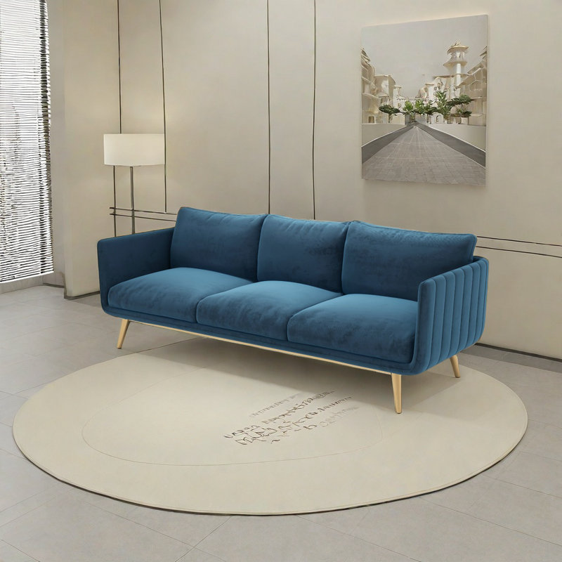 Modern Simple Sofa Upholstered 70.87'' Sofa, Blue
