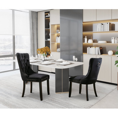 20'' H Tufted Velvet Upholstered Side Chair