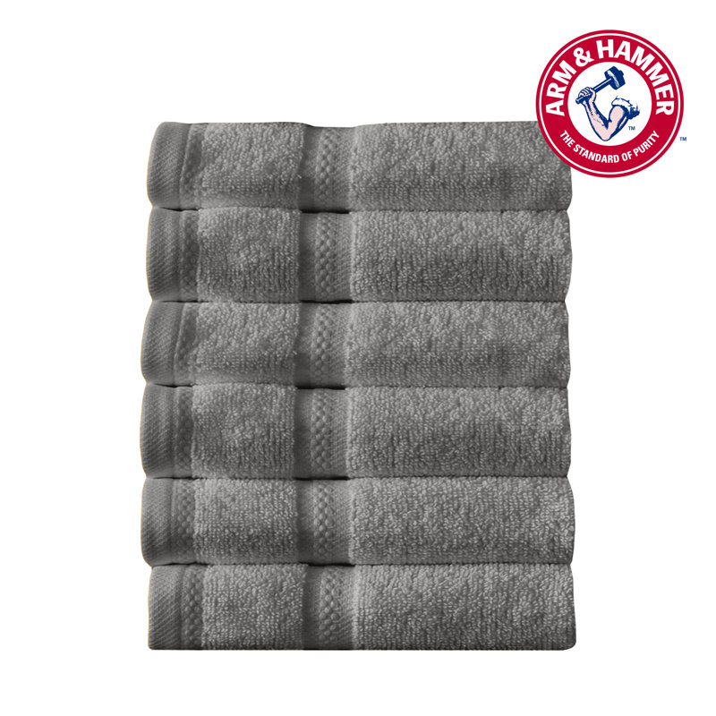 Arm & Hammer Performance Washcloths, Dark Gray