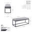 Banc en tissu Shauny avec pieds en métal-6411085