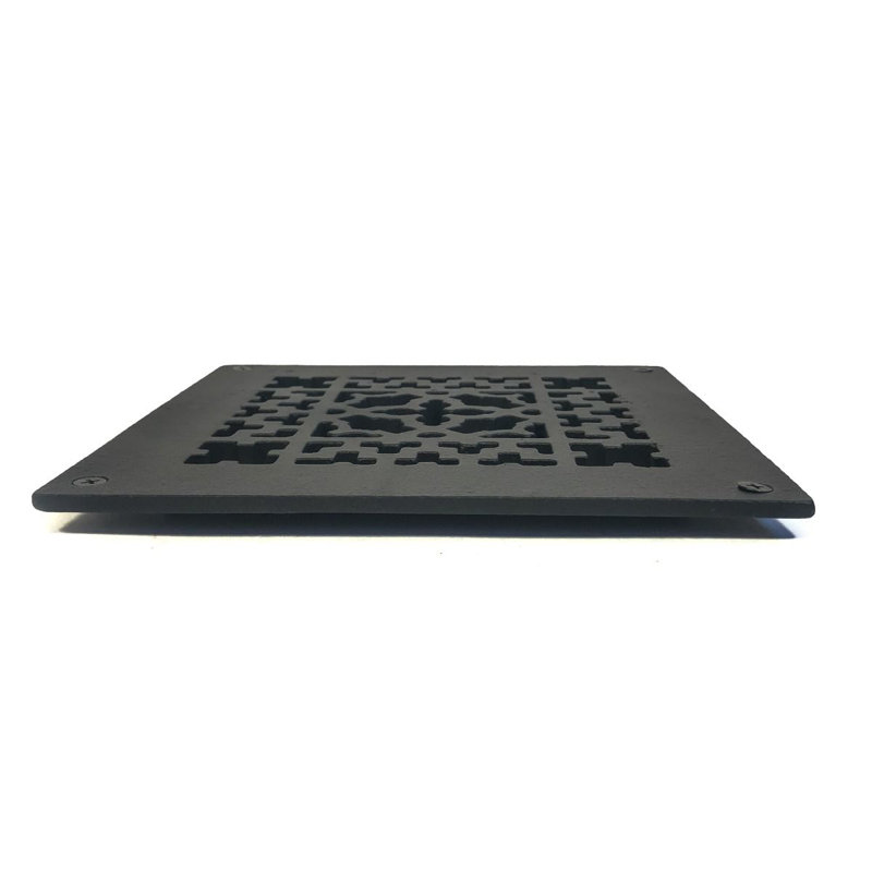 6" x 6" Matte Black Iron Square Grille