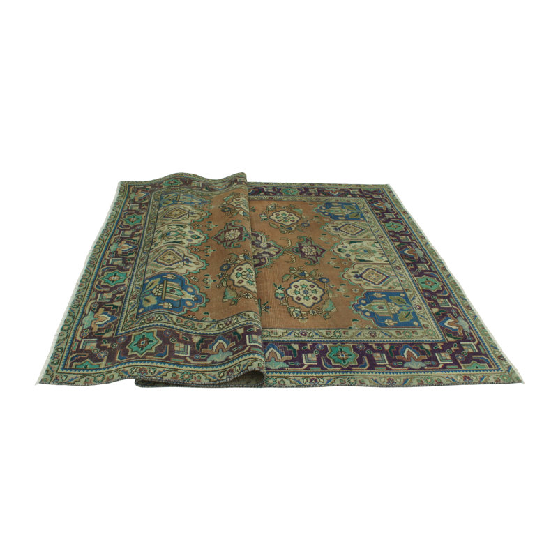 Tapis rouille finement vieilli Keelin