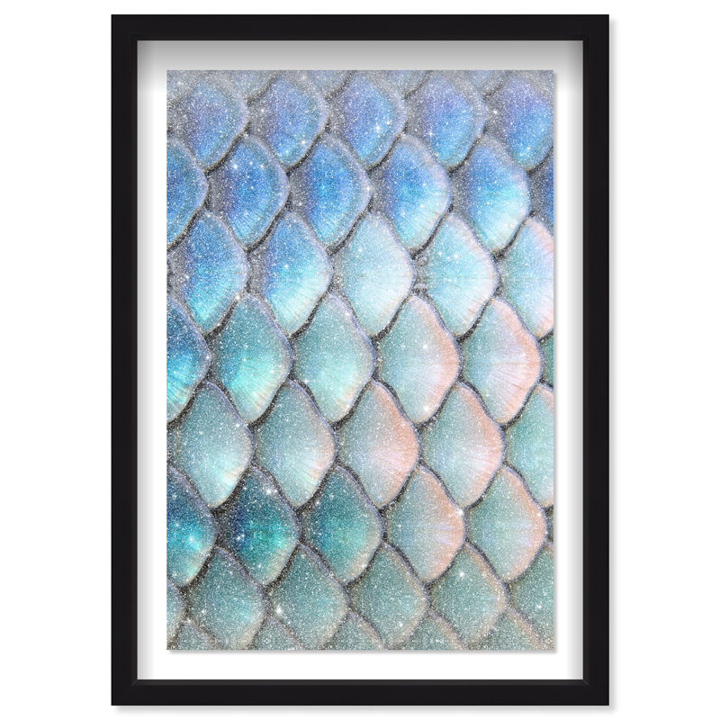 Mermaid Zoom Shadowbox Fantasy & Sci Fi Print by Oliver Gal, Black Frame, 10 x 15, 25.5"H x 17.5"W, Black Shadowbox