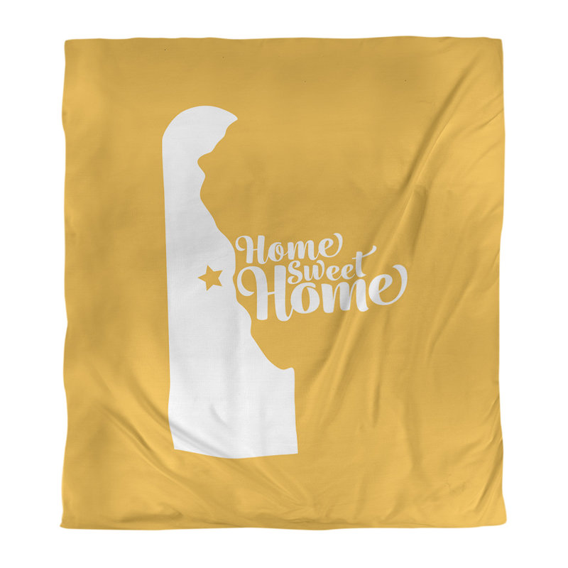 Housse de couette dover doux, Housse de couette pour grand lit, Jaune, Polyester brossé