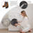Ergonomic Oversized Body Support Reading Pillow Multifunctional Chenille Bed Cushion Beige & Gray Compression-121543309