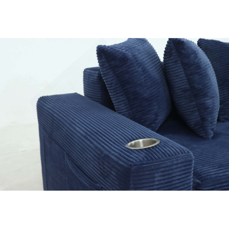 Canapé-lit pliant convertible, Blue Corduroy
