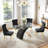 Merena 63'' Trestle Glass Top Dining Table Kitchen Table-725878312