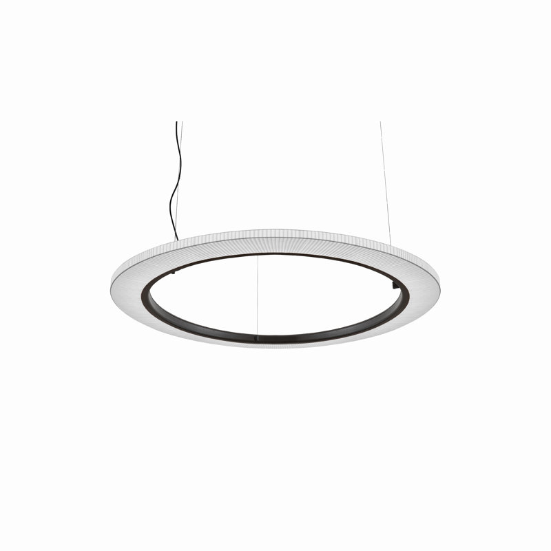 Roda 1 - Light Brown LED Single Pendant, White Ribbon