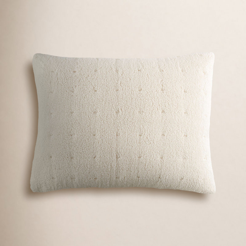 Marshmallow Fleece Puff Sham, Ivory, Pillow Cover Only - No Insert
