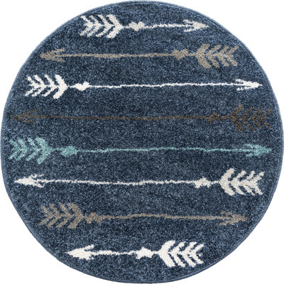 Tapis abstrait bleu nuit