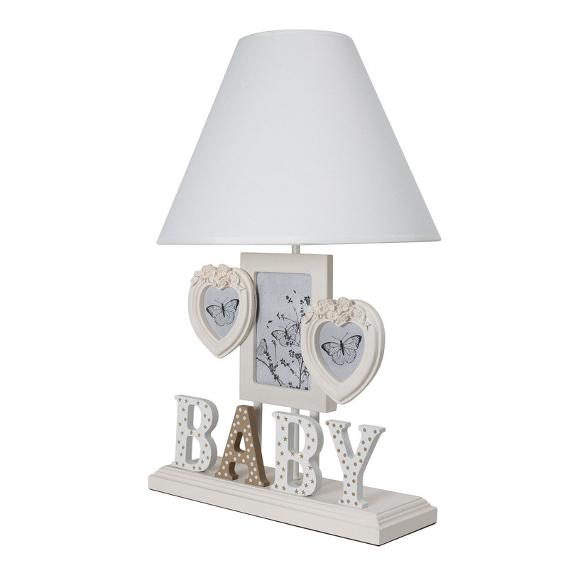 Lampe de table 20 po Ethelen, Blanc, Brun