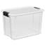 Boîte à loquet ultra-rapide 30 pte, bac de rangement empilable, couvercle, loquets robustes et rangement