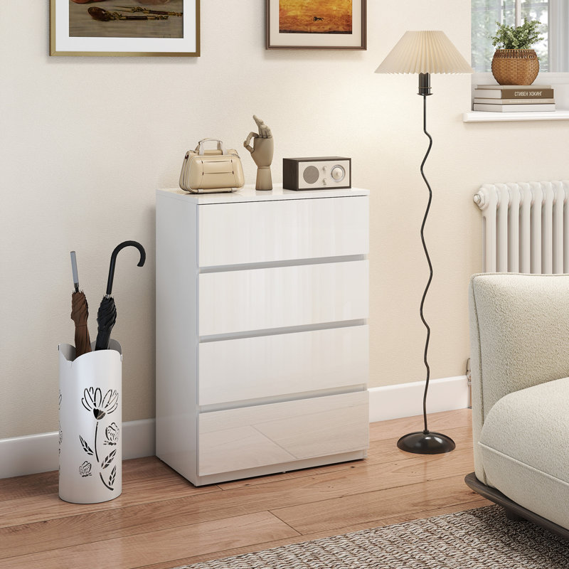 Makari 55cm W 4 - Drawer Chest of Drawers, White